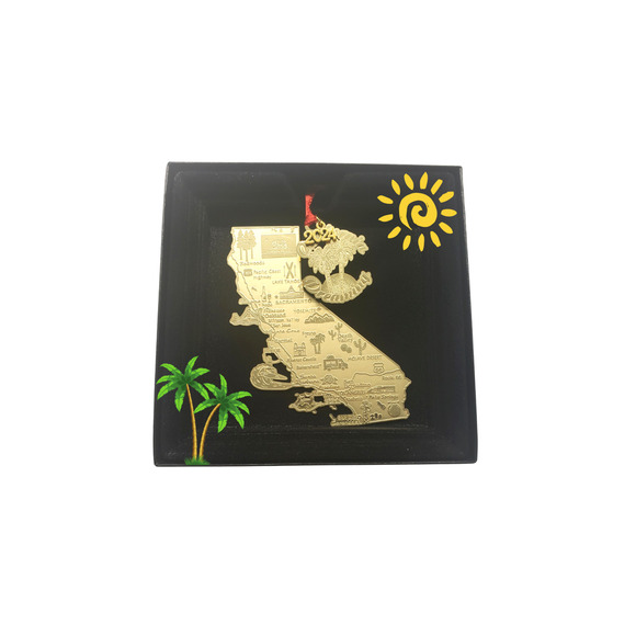 California Dreaming Brass Ornament City State Landmarks - Picture 8 of 13